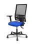 PIQUERAS Y CRESPO Silla Bormate Asincro con Respaldo de Malla Negra y Asiento Bali Azul