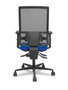 PIQUERAS Y CRESPO Silla Bormate Asincro con Respaldo de Malla Negra y Asiento Bali Azul