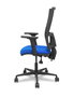 PIQUERAS Y CRESPO Silla Bormate Asincro con Respaldo de Malla Negra y Asiento Bali Azul