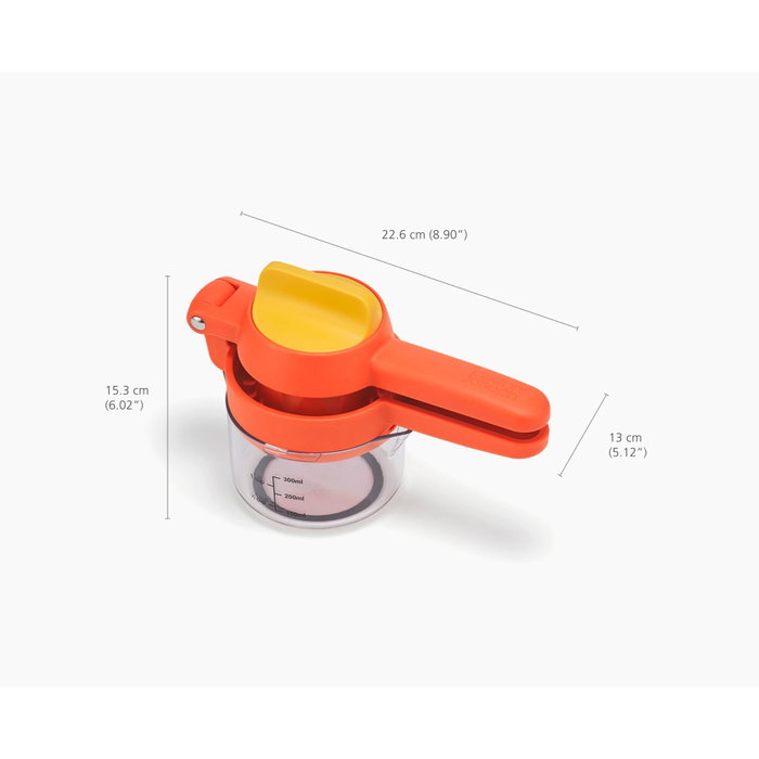 Joseph Joseph JuiceMax Plus Exprimidor de Cítricos con Taza Medidora, Naranja Joseph Joseph JuiceMax Plus Exprimidor de Cítricos con Taza Medidora, Naranja