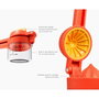 Joseph Joseph JuiceMax Plus Exprimidor de Cítricos con Taza Medidora, Naranja