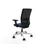 PIQUERAS Y CRESPO Silla de oficina Haches Azul marino y Negro