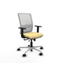 PIQUERAS Y CRESPO Silla de oficina Haches con mecanismo Sincro/Traslack Crema y Blanco