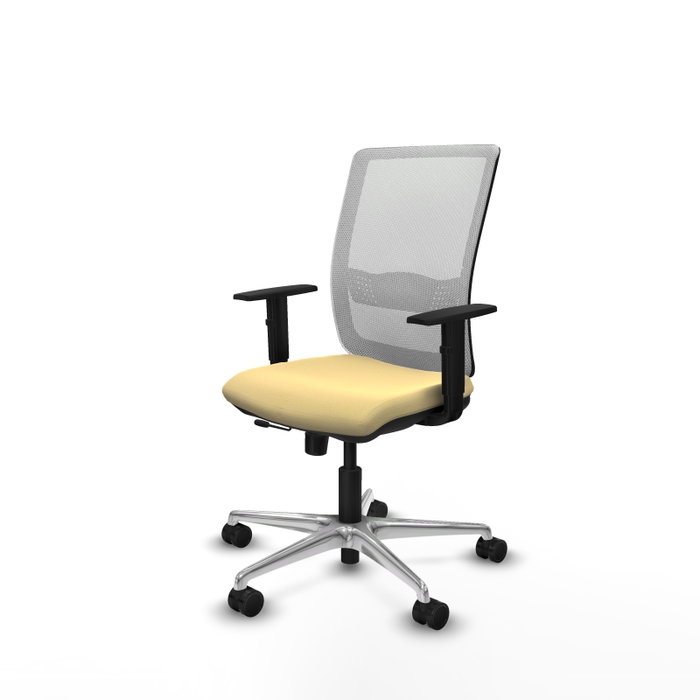 PIQUERAS Y CRESPO Silla de oficina Haches con mecanismo Sincro/Traslack Crema y Blanco PIQUERAS Y CRESPO Silla de oficina Haches con mecanismo Sincro/Traslack Crema y Blanco
