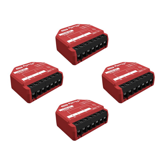Shelly 1PM Gen3 Pack de 4 Interruptores Inteligentes 16A WLAN BT Shelly 1PM Gen3 Pack de 4 Interruptores Inteligentes 16A WLAN BT