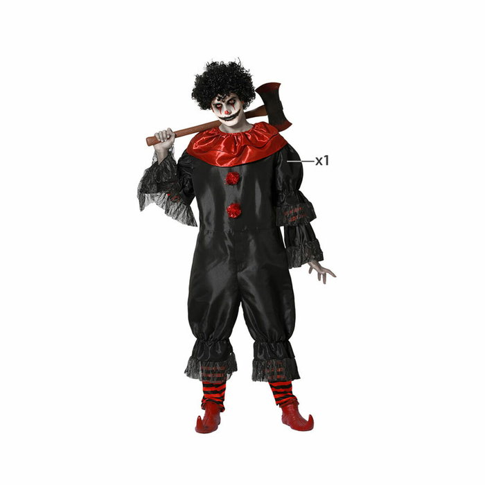 Disfraz Payaso Diabólico para Hombre Adulto - Negro con Rojo - XS-S Disfraz Payaso Diabólico para Hombre Adulto - Negro con Rojo - XS-S