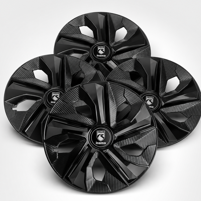 Momo Tapacubos Blade Brillante Negro Carbón 16 - 4 Piezas Momo Tapacubos Blade Brillante Negro Carbón 16 - 4 Piezas