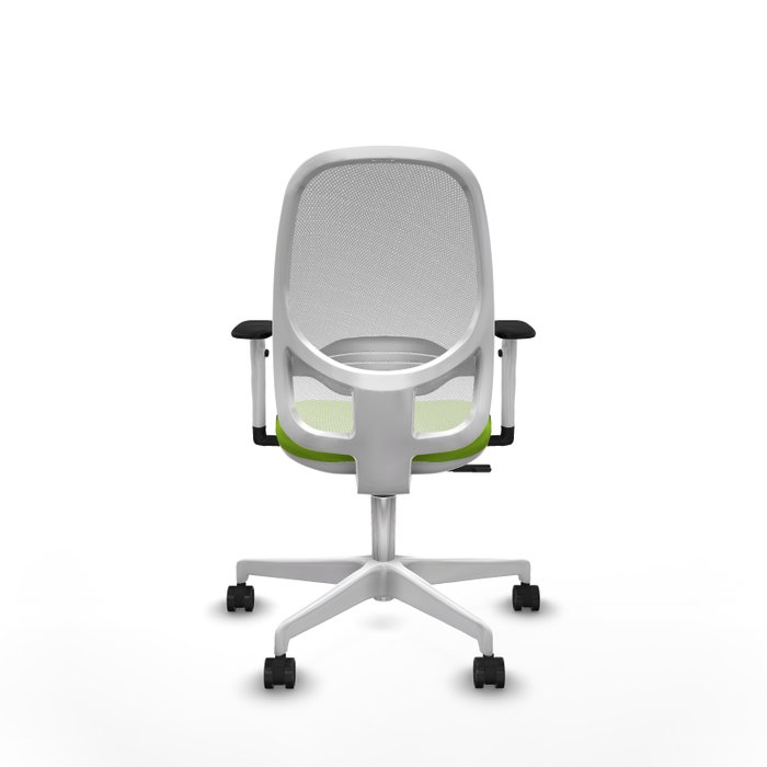 PIQUERAS Y CRESPO Silla de oficina Cilanco con mecanismo Sincro, Pistacho y Blanco