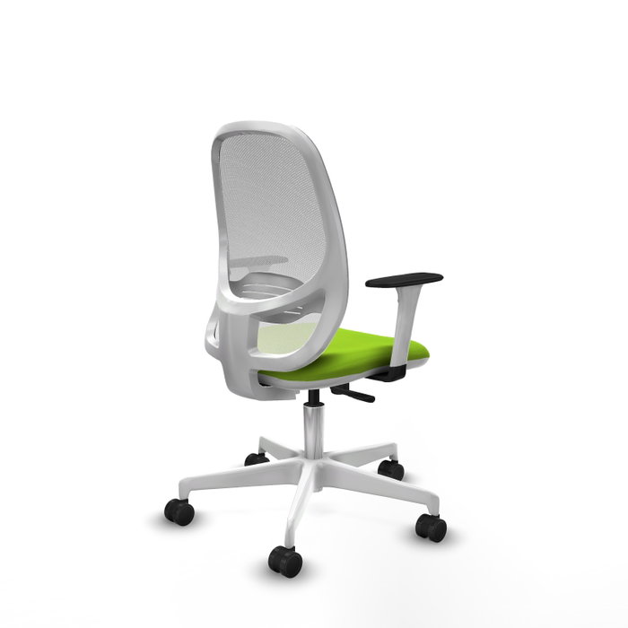 PIQUERAS Y CRESPO Silla de oficina Cilanco con mecanismo Sincro, Pistacho y Blanco