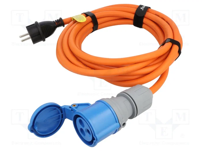 GOOBAY Prolongador de alimentación H07RN-F 3G2,5mm2 5m Naranja GOOBAY Prolongador de alimentación H07RN-F 3G2,5mm2 5m Naranja