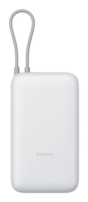 Xiaomi Power Bank 20000 mAh con cable USB-C integrado, 22,5 W, Gris claro