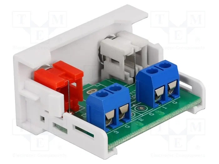 DeLOCK Módulo Easy 45 con 2 puertos RCA hembra, Blanco DeLOCK Módulo Easy 45 con 2 puertos RCA hembra, Blanco