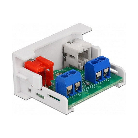 DeLOCK Módulo Easy 45 2 x RCA hembra 22,5 x 45 mm Blanco