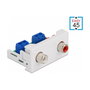 DeLOCK Módulo Easy 45 2 x RCA hembra 22,5 x 45 mm Blanco