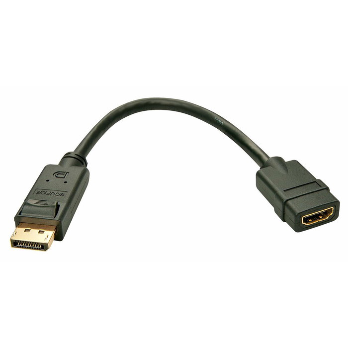 Lindy Conversor pasivo de DisplayPort 1.2 a HDMI 1.3 Negro, 0,15 m Lindy Conversor pasivo de DisplayPort 1.2 a HDMI 1.3 Negro, 0,15 m