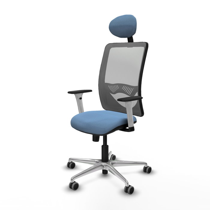PIQUERAS Y CRESPO Silla de oficina Zulema con mecanismo Sincro Azul cielo y Gris PIQUERAS Y CRESPO Silla de oficina Zulema con mecanismo Sincro Azul cielo y Gris