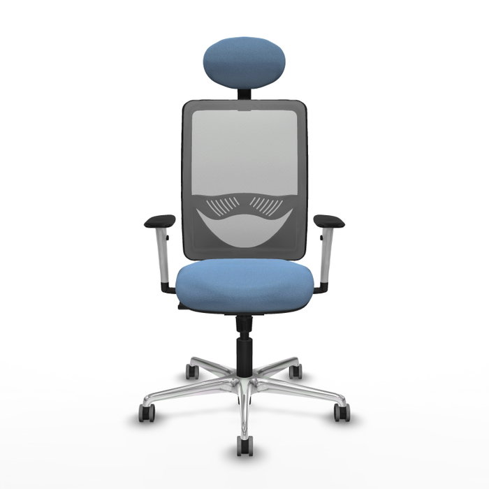 PIQUERAS Y CRESPO Silla de oficina Zulema con mecanismo Sincro Azul cielo y Gris PIQUERAS Y CRESPO Silla de oficina Zulema con mecanismo Sincro Azul cielo y Gris