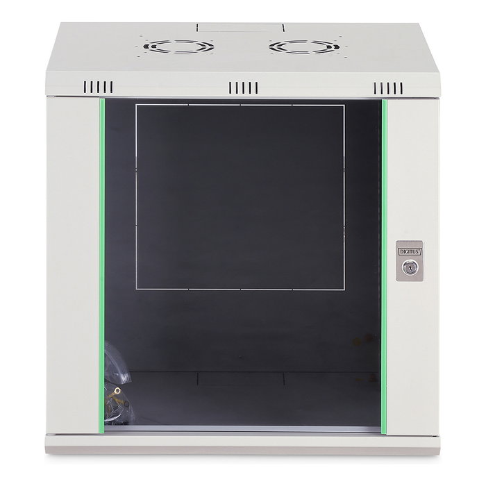 Digitus Caja de Rack Mural Dynamic Basic, 12U/638.4mm, Bastidor de Pared, 600x450mm, Gris