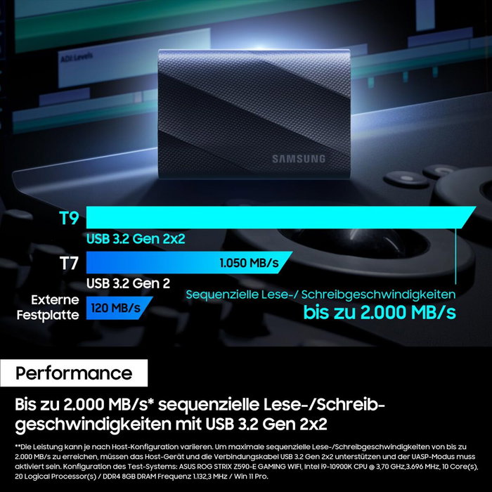 Samsung Portable SSD T9 1 TB Negro