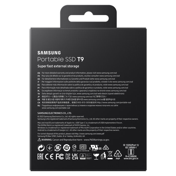Samsung Portable SSD T9 1 TB Negro