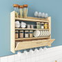 Hanah Home Estantería de Cocina Roble 85x15x65 cm