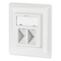 EFB Elektronik Toma de red 2-fach para Keystones, Blanco, RAL 9003