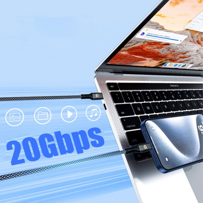 Conceptronic Cable USB-C a USB-C ETTA07B12 1,2m 20Gbps 100W Conceptronic Cable USB-C a USB-C ETTA07B12 1,2m 20Gbps 100W