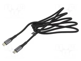 LogiLink Cable USB-C a USB-C 3.2 Gen 2x2, 20 Gb/s, 100 W, 1,5 m, Negro