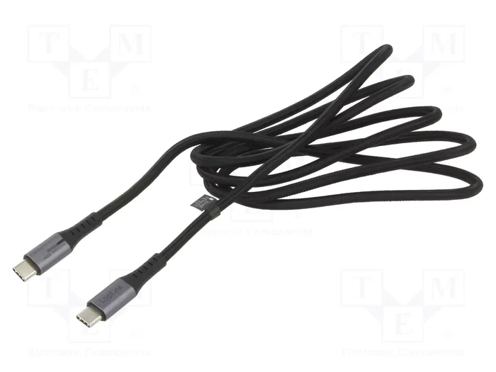 LogiLink Cable USB-C a USB-C 3.2 Gen 2x2, 20 Gb/s, 100 W, 1,5 m, Negro LogiLink Cable USB-C a USB-C 3.2 Gen 2x2, 20 Gb/s, 100 W, 1,5 m, Negro