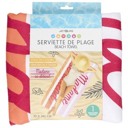 Jet Lag Toalla de Playa 70x140 cm - Colores Surtidos: Fucsia, Azul
