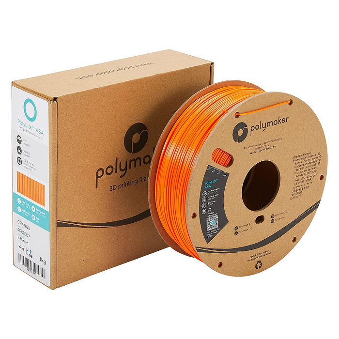 Polmask Filamento ASA 1,75mm Naranja 1kg Polmask Filamento ASA 1,75mm Naranja 1kg
