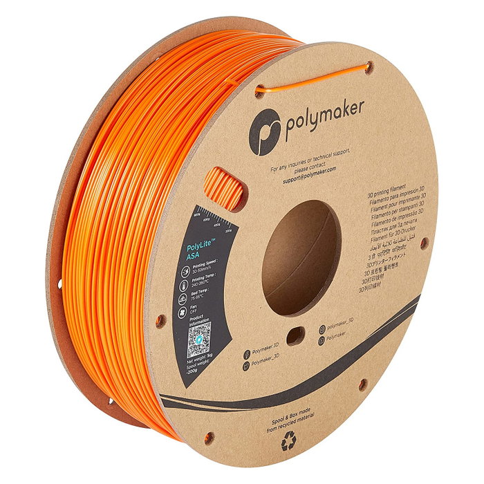 Polmask Filamento ASA 1,75mm Naranja 1kg Polmask Filamento ASA 1,75mm Naranja 1kg