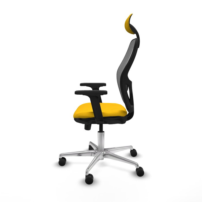 PIQUERAS Y CRESPO Silla de oficina Jorquera con mecanismo Sincro/Traslack Amarillo y Gris PIQUERAS Y CRESPO Silla de oficina Jorquera con mecanismo Sincro/Traslack Amarillo y Gris