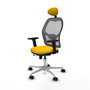 PIQUERAS Y CRESPO Silla de oficina Jorquera con mecanismo Sincro/Traslack Amarillo y Gris