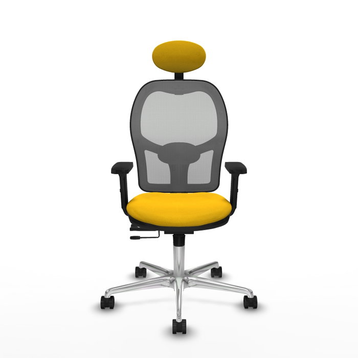 PIQUERAS Y CRESPO Silla de oficina Jorquera con mecanismo Sincro/Traslack Amarillo y Gris PIQUERAS Y CRESPO Silla de oficina Jorquera con mecanismo Sincro/Traslack Amarillo y Gris