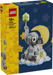 Lego Bebé Elefante en el Cielo 402 Piezas Set Decorativo Nube Luna Estrellas