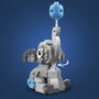 Lego Bebé Elefante en el Cielo 402 Piezas Set Decorativo Nube Luna Estrellas