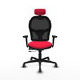 PIQUERAS Y CRESPO Silla de oficina Jorquera con mecanismo Sincro/Traslack Rojo y Negro
