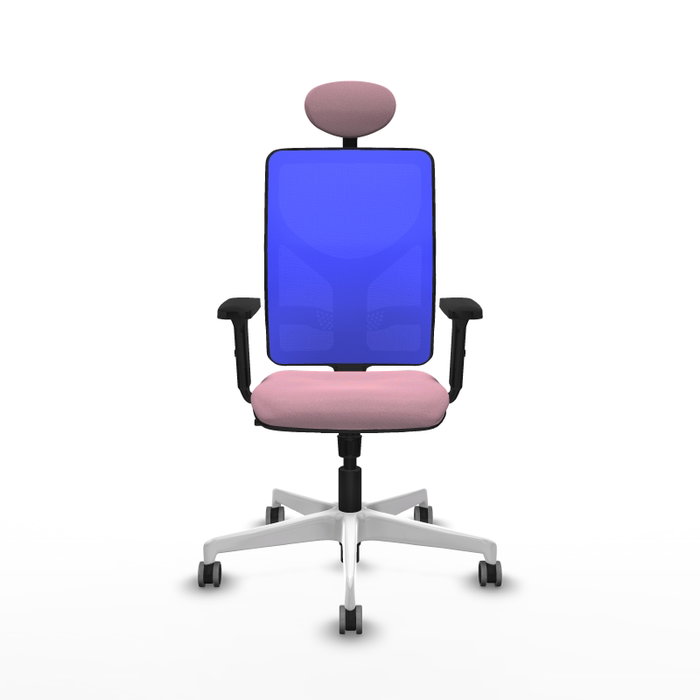 PIQUERAS Y CRESPO Silla de oficina Motilla con mecanismo Sincro, Tela Rosa y Malla Azul PIQUERAS Y CRESPO Silla de oficina Motilla con mecanismo Sincro, Tela Rosa y Malla Azul