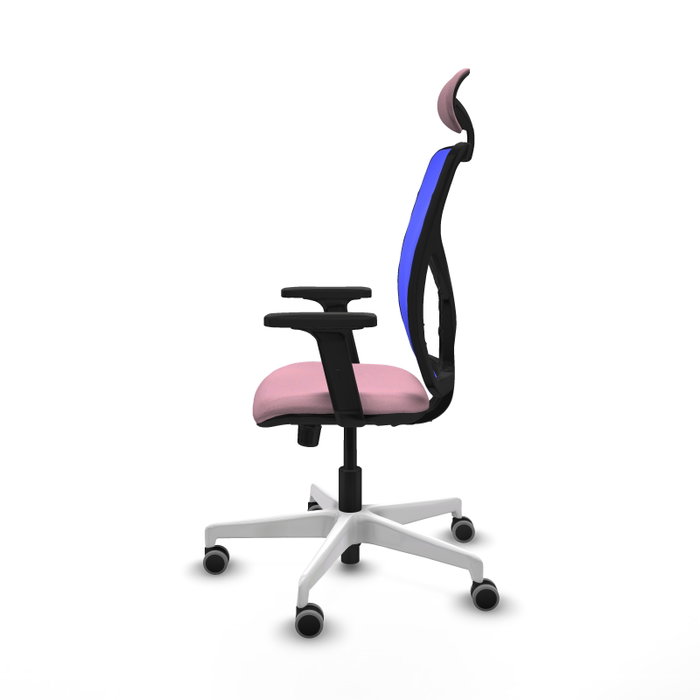PIQUERAS Y CRESPO Silla de oficina Motilla con mecanismo Sincro, Tela Rosa y Malla Azul PIQUERAS Y CRESPO Silla de oficina Motilla con mecanismo Sincro, Tela Rosa y Malla Azul
