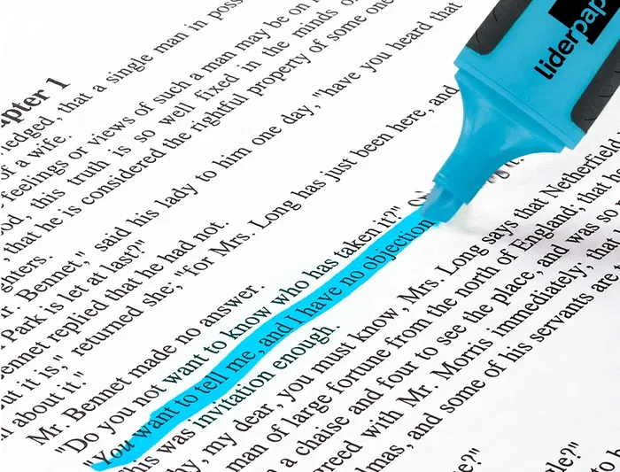 Liderpapel Rotulador Mini Fluorescente Azul Punta Biselada Trazo 1-4 mm