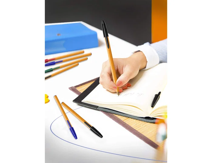 Bic Bolígrafo Original Fine Naranja Tinta Negra Pack de 20