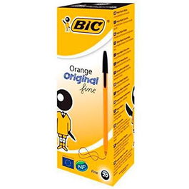 Bic Bolígrafo Original Fine Negro Caja 20 Unidades