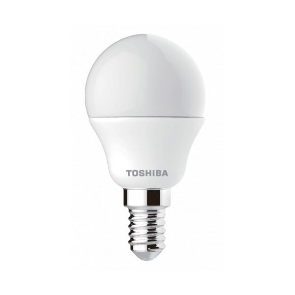 TOSHIBA Bombilla LED G45 E14 5W 3000K Dimmable - Bajo Consumo, Luz Cálida