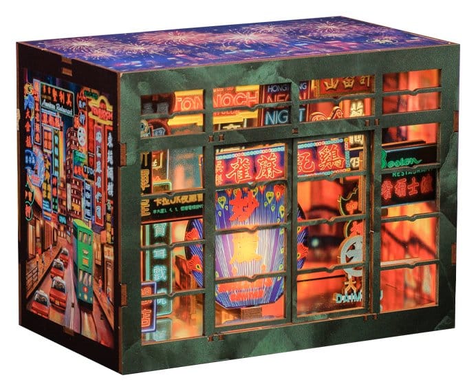 Maqueta Book Nook Hong Kong Neon Light 13 x 17 cm