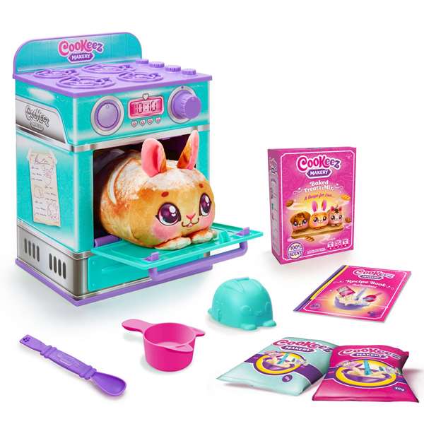 Cookeez Makery Horno Mágico Azul - Horno de Juguete para Hacer Galletas de Peluche, 29.8x21x18.5 cm, con Pilas, Edad 3+, Idioma Español y Portugués