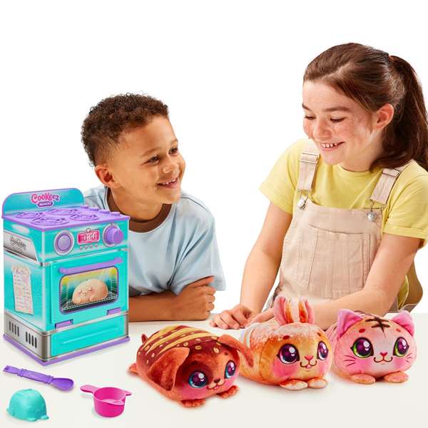 Cookeez Makery Horno Mágico Azul - Horno de Juguete para Hacer Galletas de Peluche, 29.8x21x18.5 cm, con Pilas, Edad 3+, Idioma Español y Portugués