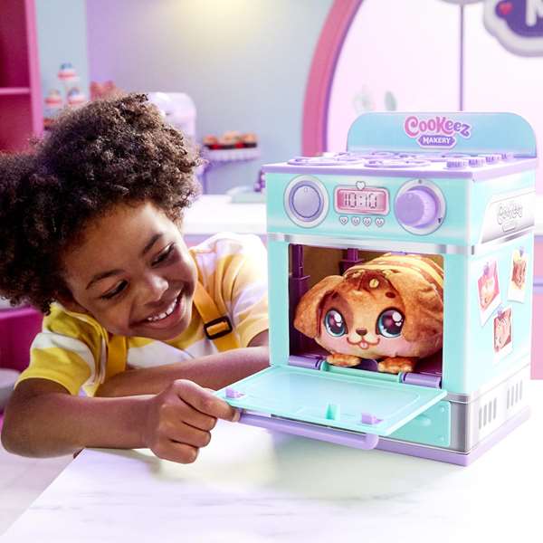 Cookeez Makery Horno Mágico Azul - Horno de Juguete para Hacer Galletas de Peluche, 29.8x21x18.5 cm, con Pilas, Edad 3+, Idioma Español y Portugués