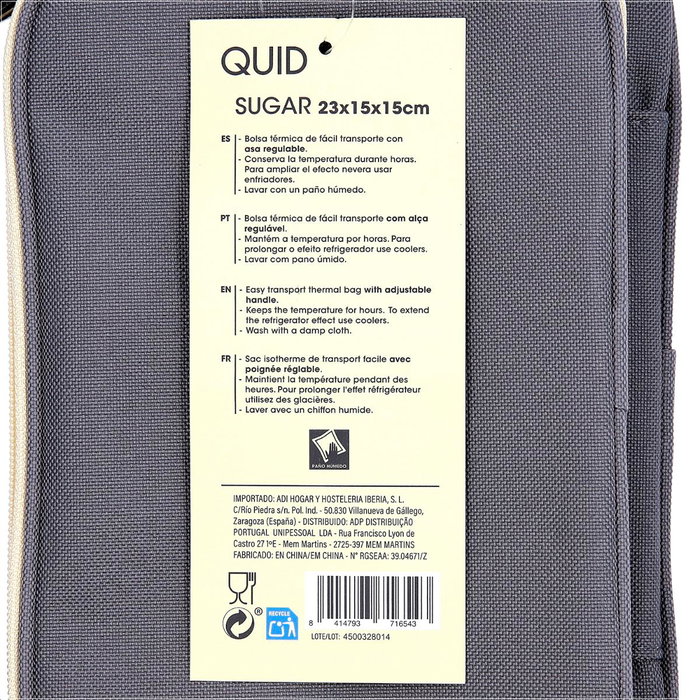 Quid Bolsa Térmica Sugar Gris