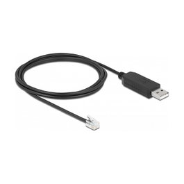 DeLOCK Cable adaptador USB Typ-A a serie RS-232 RJ9/RJ10 con protección ESD para Celestron NexStar, 2 m